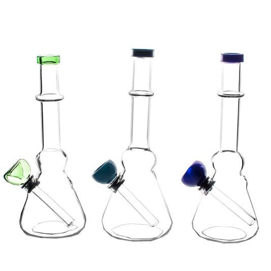 Small Volcano Glass Waterpipe – 18cm (Green)