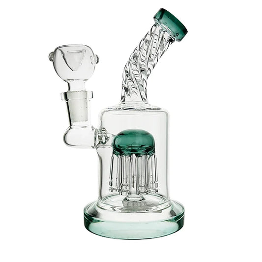 Tree Perc Glass Bong - Verdant Spine Dark Green (14cm)