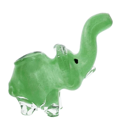 Mini Elephant Glass Pipe - Blue