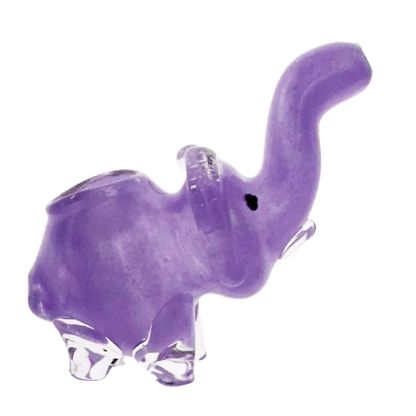 Mini Elephant Glass Pipe - Blue