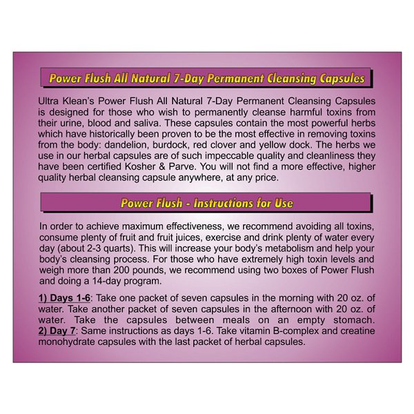 Ultra Klean - Power Flush Permanent Cleansing Capsules 14 x 600mg