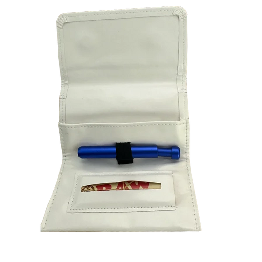 Everyday Smoker’s Pouch with Magnetic Lock - White