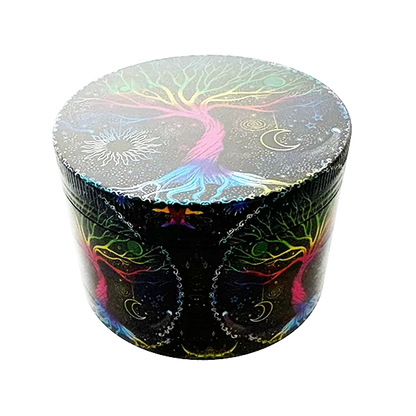 Tree of Life 4 Part Herb Grinder 63 x 43mm – Psychedelic Metal Grinder