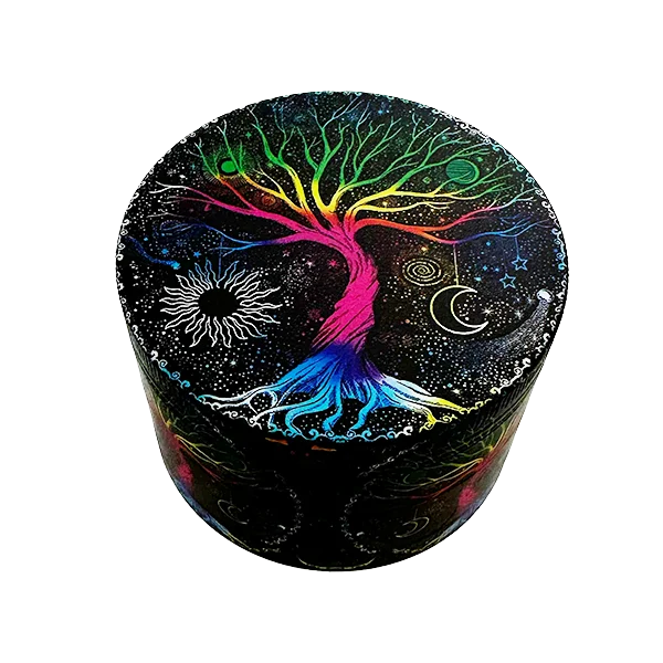 Tree of Life 4 Part Herb Grinder 63 x 43mm – Psychedelic Metal Grinder