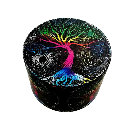Tree of Life 4 Part Herb Grinder 63 x 43mm – Psychedelic Metal Grinder