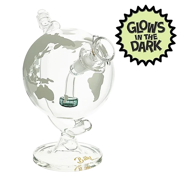 Billy Mate - Glow in the Dark Glass Globe Bong 18cm