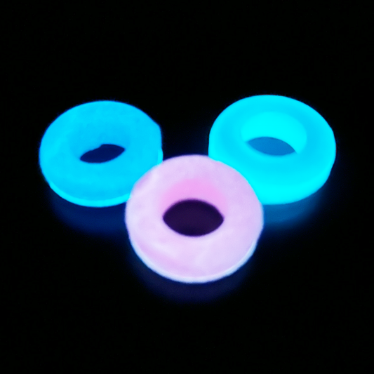 Colored Glow-in-the-Dark Bonza Silicone Grommet