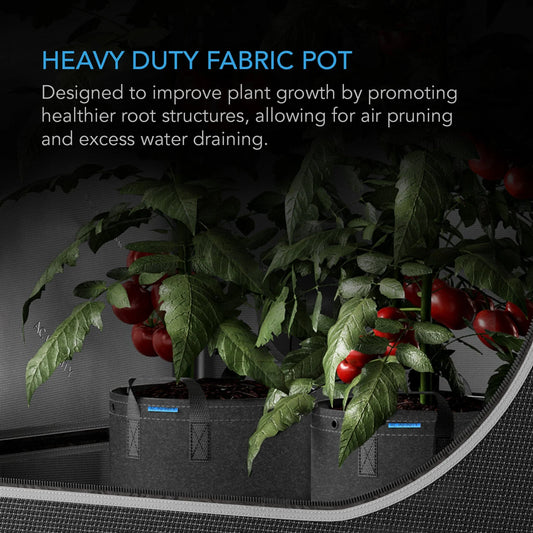 AC Infinity - Heavy Duty Fabric Pots, 7 Gallon pots / 5 pack