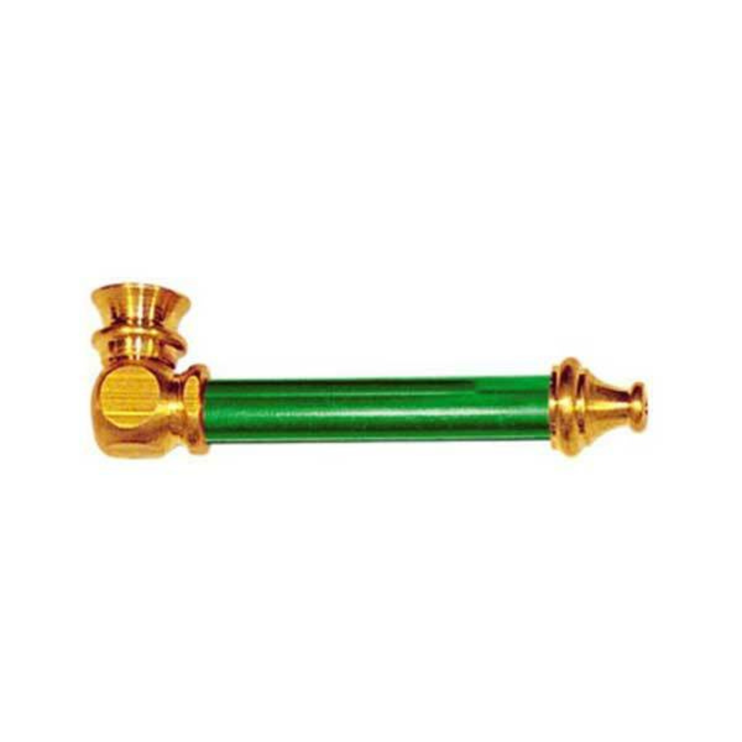 Metal Tobacco Pipe with Brass Mouthpiece and Bowl
