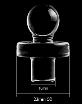 Ball-Top Quartz Carb Cap - 22mm