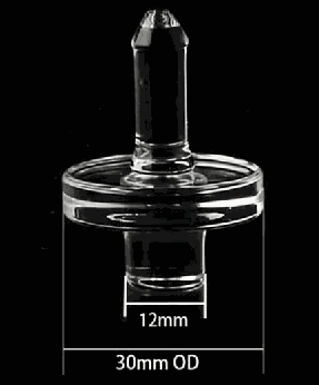 Pointed-Handle Quartz Carb Cap - 12mm