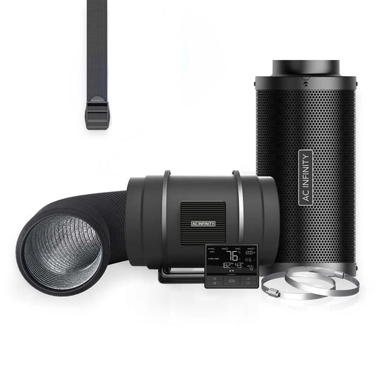 AC Infinity - T8 Air Filtration Kit Pro 8 Inch - 200 MM, Inline Fan with Controller 69PRO, Carbon Filter and Ducting combo