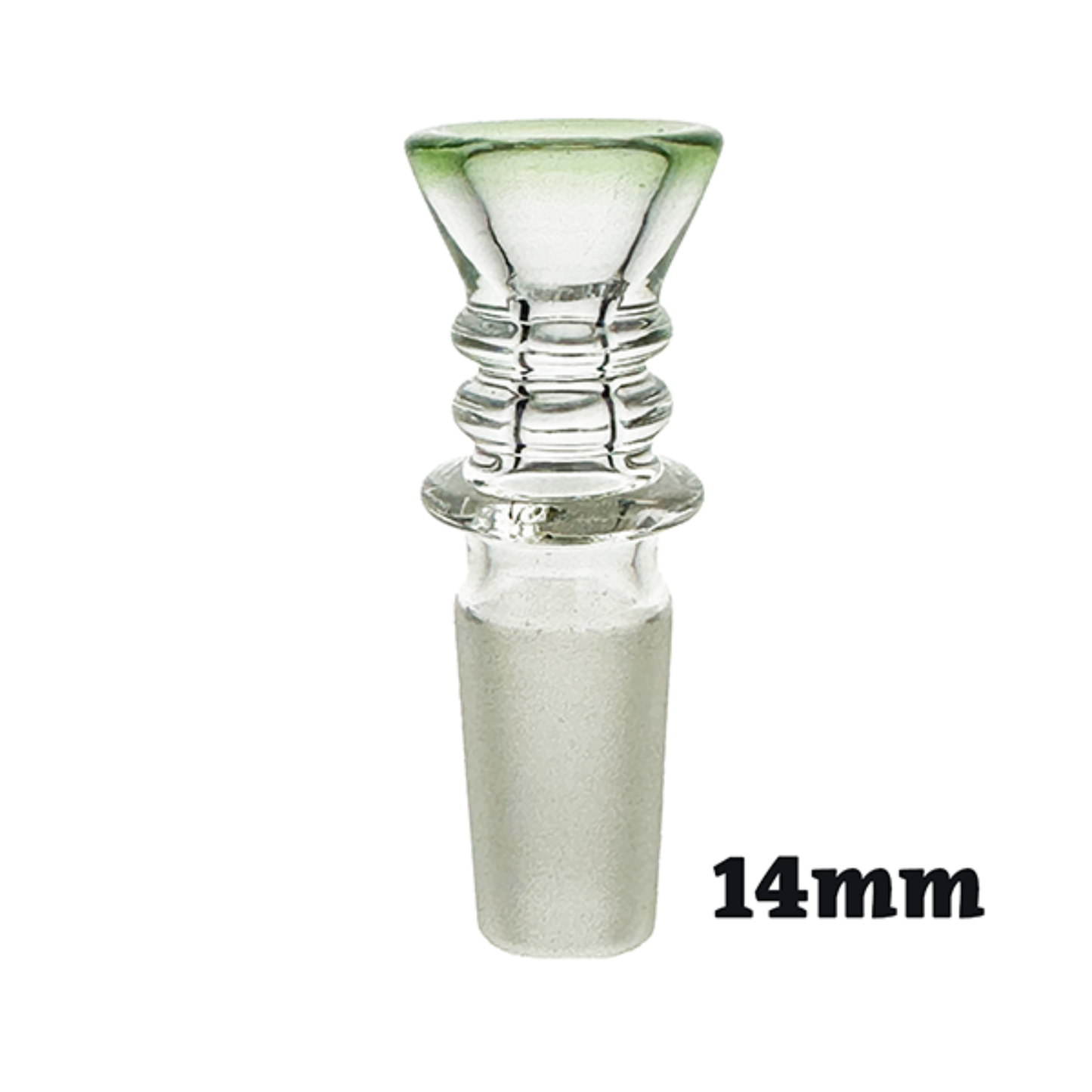 Triple Ring Mini Glass Cone Piece 14mm