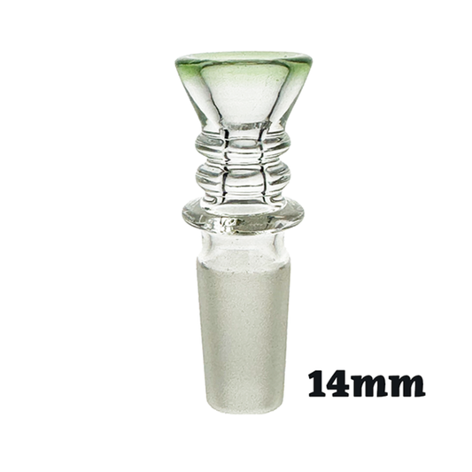 Triple Ring Mini Glass Cone Piece 14mm