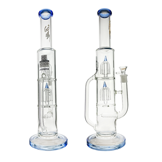 Ultimate Billy Mate 41cm Triple Perc Recycler Bong – Authentic 3-Chamber Water Pipe with Tree & Inline Percolators – 14mm Cone Piece