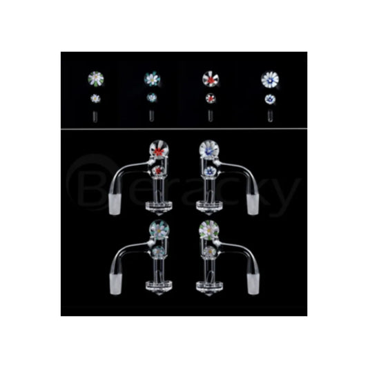 Terp Slurper Quartz Banger with Flower Glass Marble Set