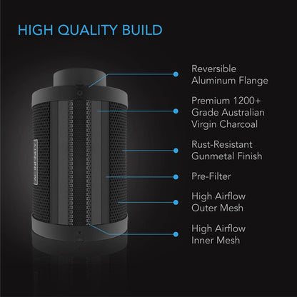 AC Infinity - Duct Carbon Filter, Australian Charcoal, 10 Inch - 250 MM