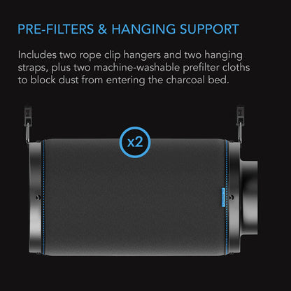 AC Infinity - Duct Carbon Filter, Australian Charcoal, 10 Inch - 250 MM