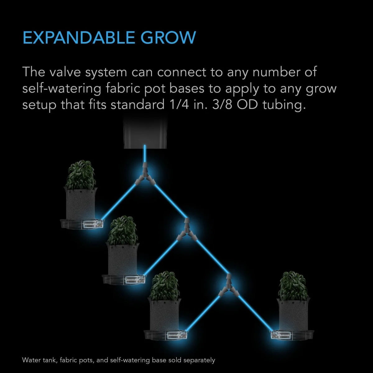 AC Infinity - Auto-Fill Upgrade Valve Kit for Self-Watering Base, 4-Pack
