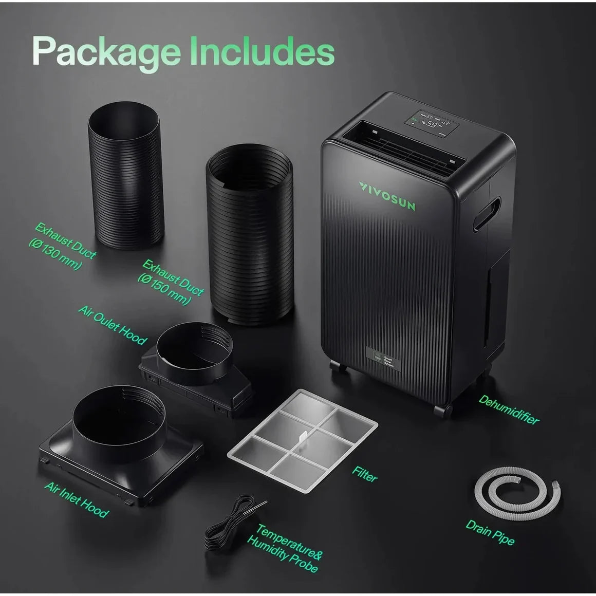 VIVOSUN - AERODRAIN D12 DEHUMIDIFIER