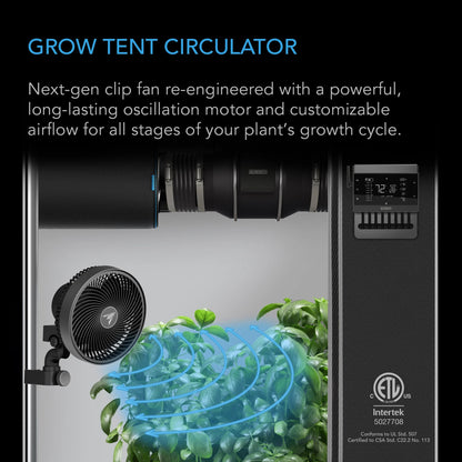 AC Infinity - Cloudray S6, Gen 2 Grow Tent Clip Fan 6”