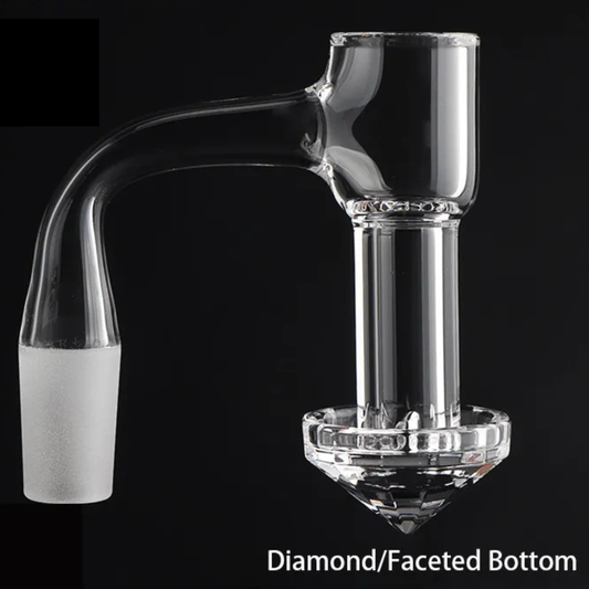Terp Slurper - Full Weld Faceted Bottom Quartz Banger (10mm & 14mm Male, 90°)