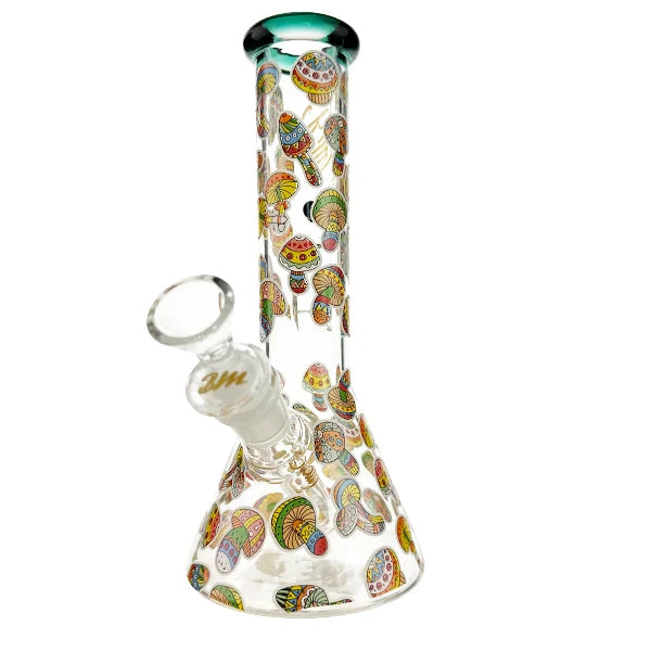 Billy Mate - Glass Beaker Bong Psychedelic Mushroom 23cm