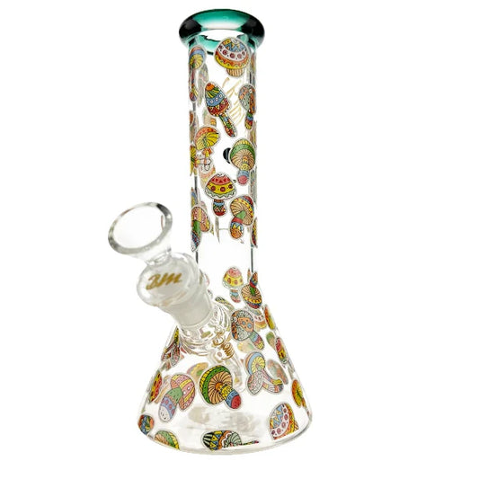 Billy Mate - Glass Beaker Bong Psychedelic Mushroom 23cm