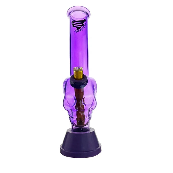 Ultimate - Tornado Gripper Purple Skull Glass Bong