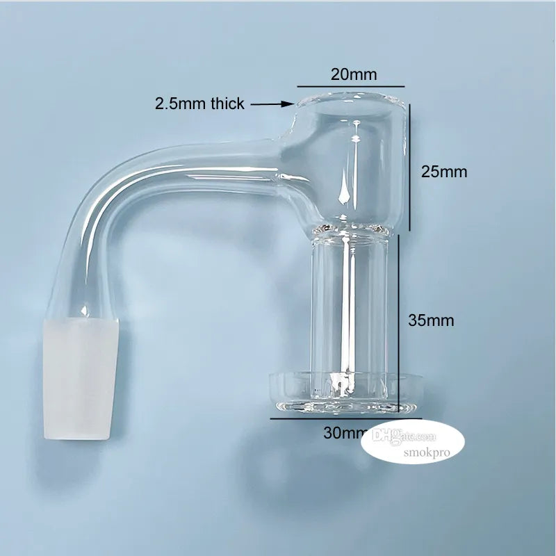 14mm Terp Slurper Beveled Edge Quartz Banger Kit With Glass Marble Set