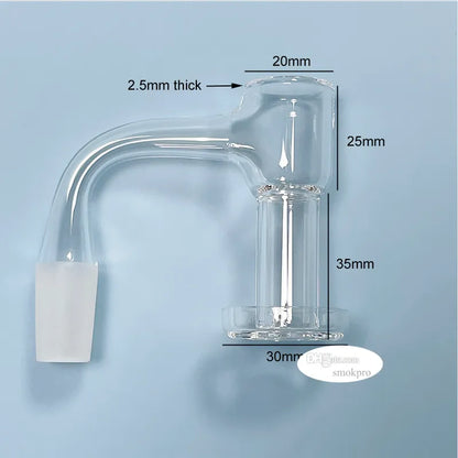 14mm Terp Slurper Beveled Edge Quartz Banger Kit With Glass Marble Set