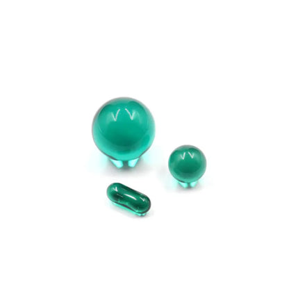 Terp Slurper Glass Marbles + Pill Set (Solid Colour)