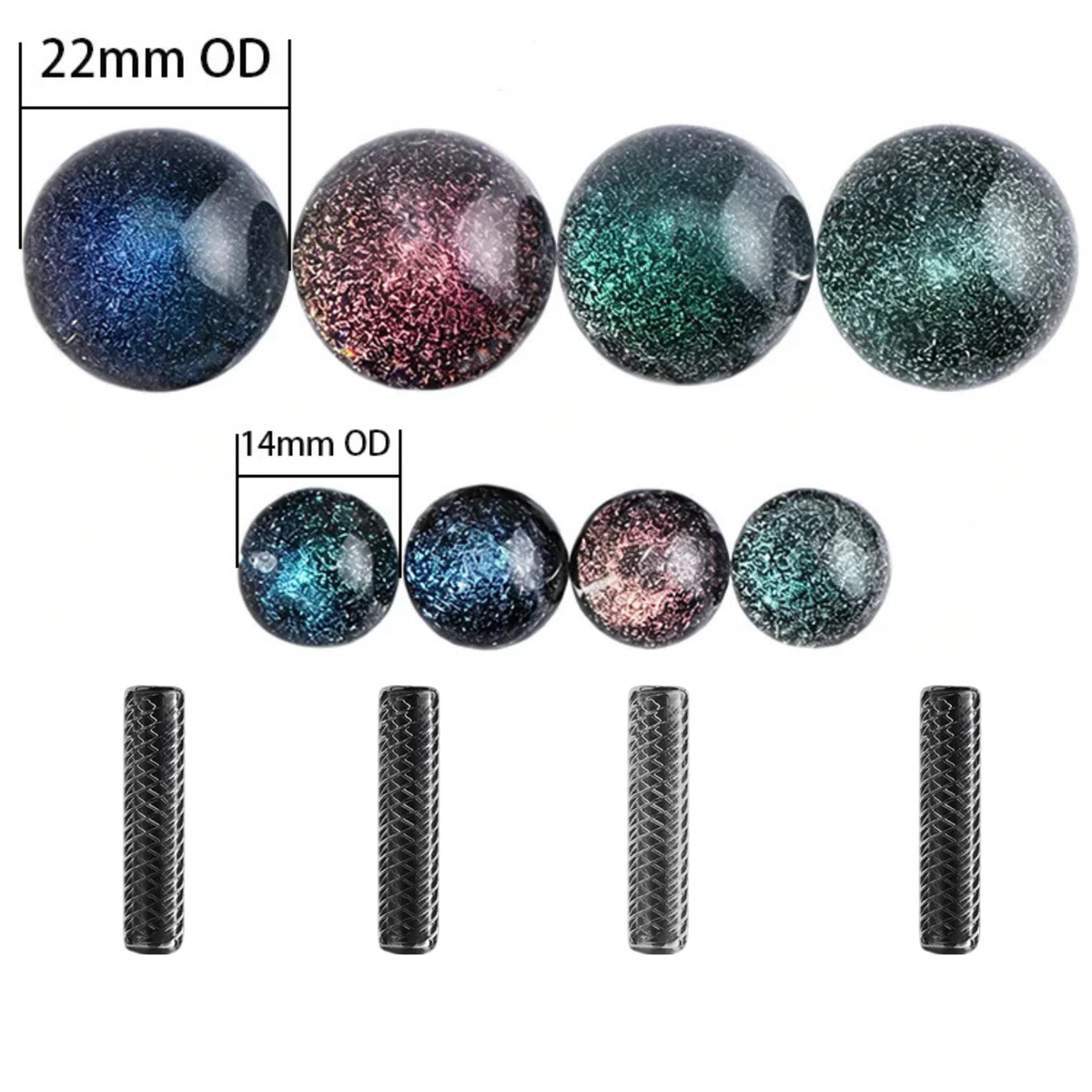 Terp Slurper - Galaxy Marble Set (14mm & 22mm) + Solid Pillar