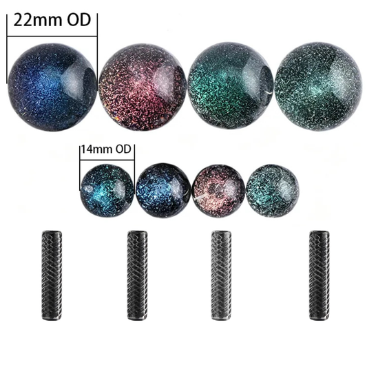 Terp Slurper - Galaxy Marble Set (14mm & 22mm) + Solid Pillar