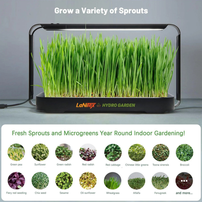 Lanitex - Smart Microgreen Growing Kit - Black Metal