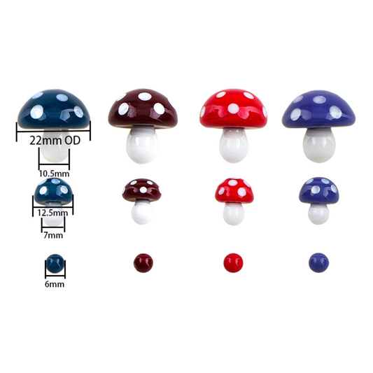 Beracky Glass Mushroom Terp Slurper Set