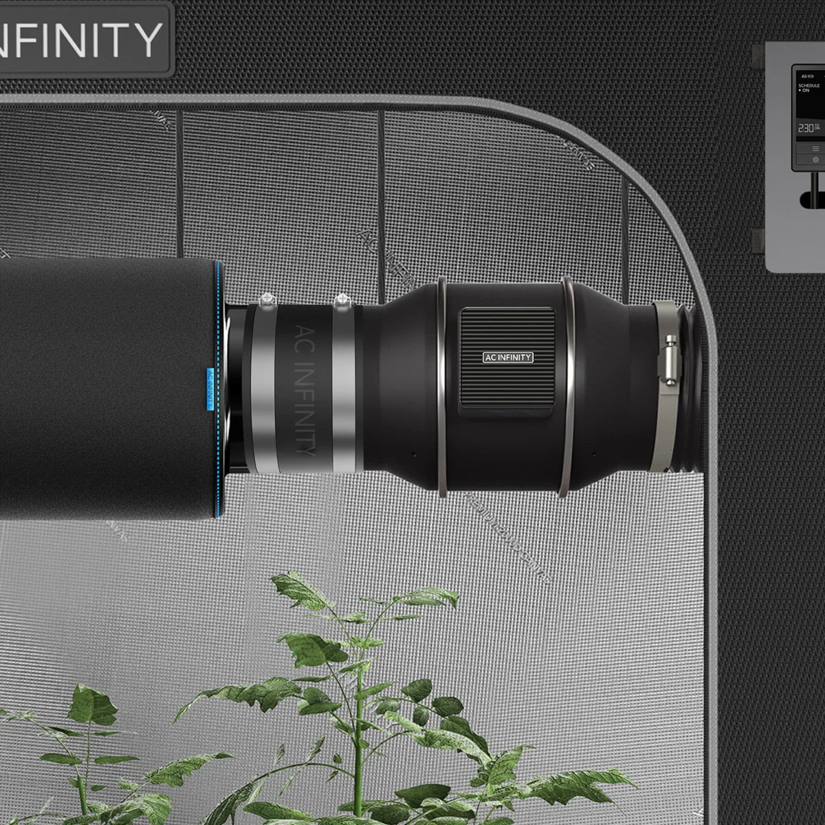 AC Infinity - Noise Reduction Clamp, Duct Coupler with Stainless Steel Clamps, 4 inch 100 mm