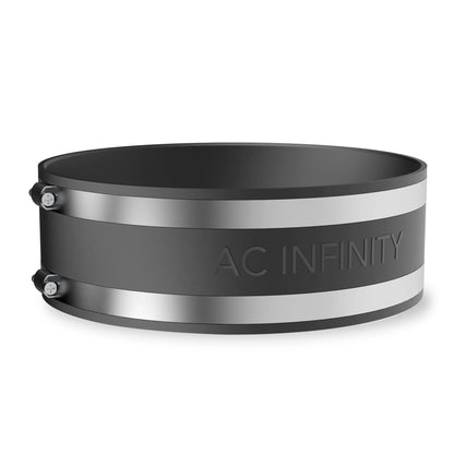 AC Infinity - Noise Reduction Clamp, Duct Coupler with Stainless Steel Clamps, 8 inch 200 mm