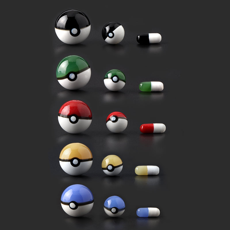 Terp Slurper PokeBall Set 2 x Marble and 1 x Pill