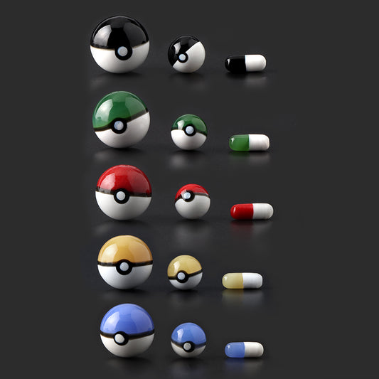Terp Slurper PokeBall Set 2 x Marble and 1 x Pill