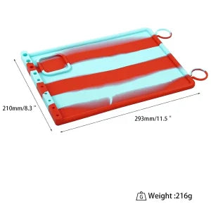 Multi-Use Silicone Dab Mat with Tool Holder (Pink/Black)