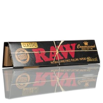 RAW Black Connoisseur King Size With Tips