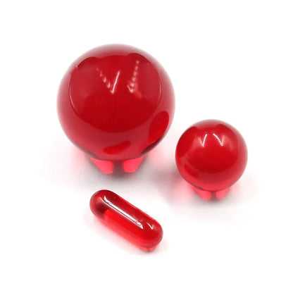 Terp Slurper Glass Marbles + Pill Set (Solid Colour)