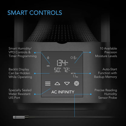 AC Infinity - CloudForge T3 V2, Environmental Plant Humidifier, 4.5L, Smart controls w. targeted Vaporising