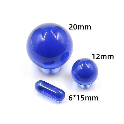 Terp Slurper Glass Marbles + Pill Set (Solid Colour)