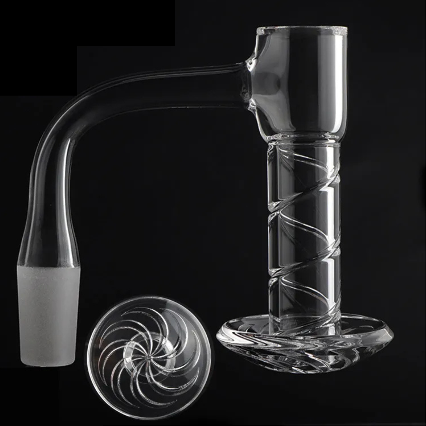 Full Weld Beveled Edge Swirl Bucket Terp Slurper Quartz Banger 14mm Male 90°
