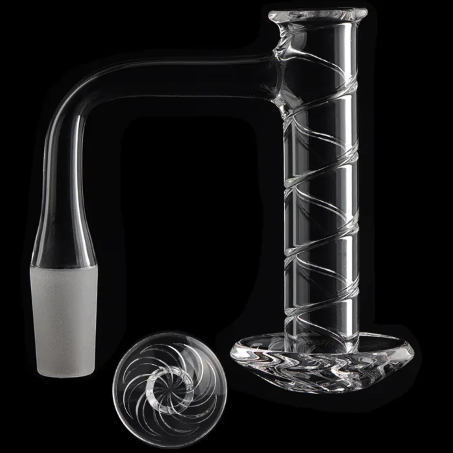 Full Weld Top Flanging Control Tower Swirl Quartz Banger