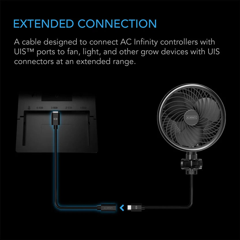 AC Infinity - UIS to UIS Cable, Female to Male, 10 ft or 3.05 Meter
