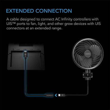 AC Infinity - UIS to UIS Cable, Female to Male, 10 ft or 3.05 Meter