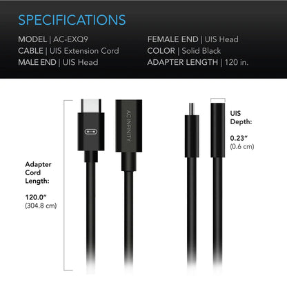 AC Infinity - UIS to UIS Cable, Female to Male, 10 ft or 3.05 Meter